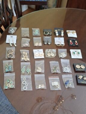 Set or Lot of 30 Pairs of Earrings (Almost all brand new)